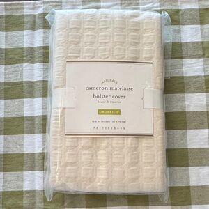 Pottery Barn Cream Cameron Matelassé Bolster Cover